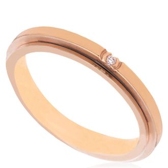Piaget Possession 18k Rose Gold Diamond Ring, Size 49
