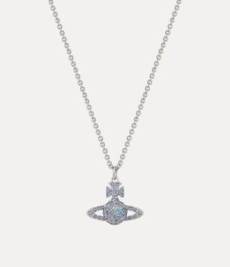 Vivienne Westwood Grace Bas Relief Pendant Necklace Silver Brass Women