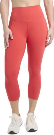 Danskin Womens Super Sculpt Crosstrain Crop Leggings, Bittersweet, S