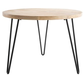 Miliboo Miliboo - Mesa De Centro Redonda Mango Patas Horquilla Metal Vibes