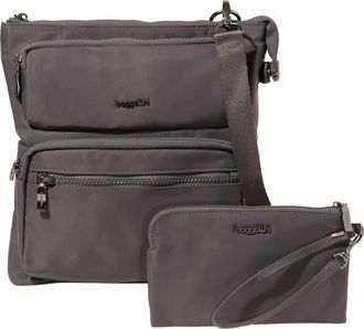 Baggallini Nolita Crossbody Bag with RFID Wristlet in Smoke Twill at Nordstrom