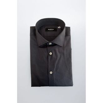 Baldinini Gray Cotton Men Mens Shirt