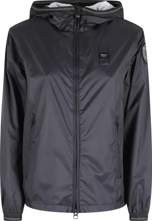 Blauer Black Anawan Hooded Glitter Patch Polyamide Jacket