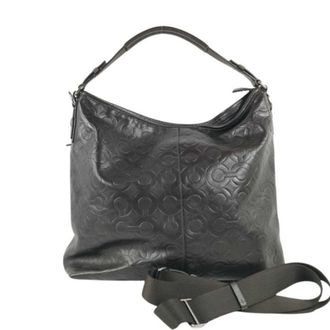 Coach Black Leather Handbag Shoulder Bag Tote Bag (Pre-Owned)