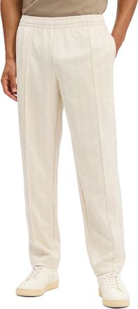Lacoste Americane Relaxed Fit Neutrals Textured Straight-Leg Pants
