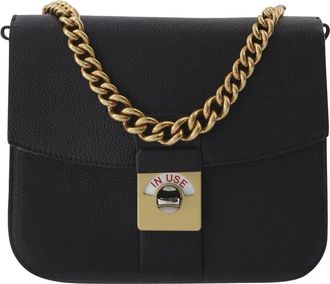 Maison Margiela Nieuwe Leather Lock Square Schoudertas - Dames - Schoudertassen - Zwart - ONE Size - Leer - Tassen