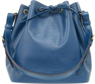 Louis Vuitton Pre-owned Bucket Shoulder Bag - Dames - Vintage Tas - Blauw - ONE Size - Leer - Vintage