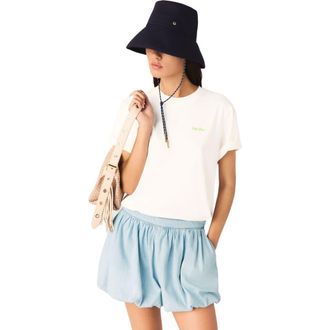 Maje Summer print T-shirt in White at Nordstrom, Size X-Small