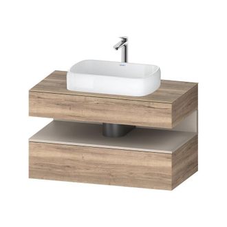 Duravit Duravit - Qatego Consola Mueble Bajo Lavabo, 1 Extra&iacute;ble, 1 Caj&oacute;n