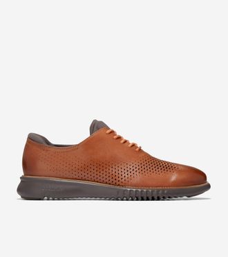 Cole Haan Mens 2.ZER&Oslash;GRAND Laser Wingtip Oxford Shoes - Brown Size 10.5