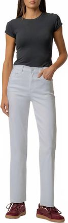 Kut from the Kloth Avery High Rise Straight Leg Jeans In Optic White