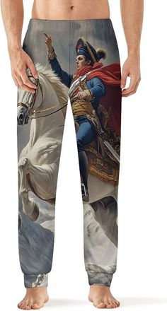 Generic Napoleon Crossing The Alps Reproduction Mens Pyjama Pant Soft Pj Bottoms Casual Lounge Sleep Pants