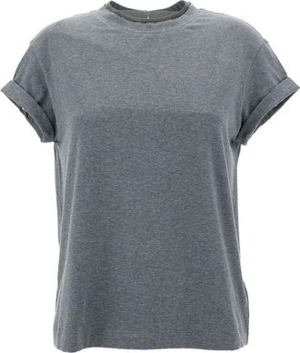 Brunello Cucinelli Grey Crew Neck T-shirt