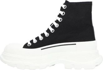 Alexander McQueen Canvas boots - Dames - Veterlaarzen - Zwart - 39 EU - Schoenen