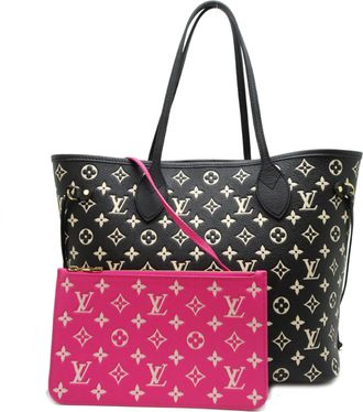 Louis Vuitton Black White Monogram Empreinte Pouch Tote Bag (Pre-Owned)