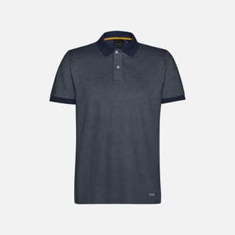 Geox Polo Man Sky Captain/brilliant White, Size: XXL