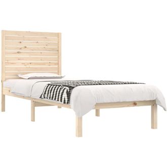vidaXL Bed Frame without Mattress 75x190 cm Small Single Solid Wood vidaXL