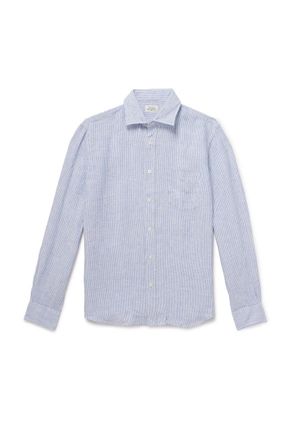 Hartford Paul Striped Linen Shirt