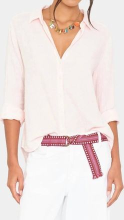Xirena Scout Gauze Blouse In Dawn Pink