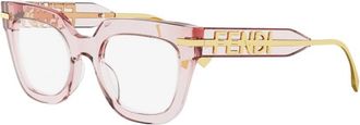 Fendi graphy Bril - Dames - Brillen - Roze - 50 MM - Accessoires