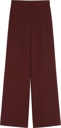 Max Mara Wide Trousers, female, Red, Size: XS Tuxedo-style Cady Trousers