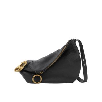 Burberry Shoulder Bags, female, Black, Size: ONE SIZE Medium Knight Crossbody Bag