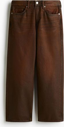 H&M Straight Relaxed Jeans - Beige