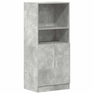 vidaXL Mueble cocina madera ingeniería gris hormigón 57x41,5x131,5 cm Vidaxl