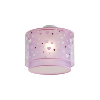 QAZQA Qazqa L&aacute;mpara De Techo Infantil Rosa Con Corazones - Harrie In