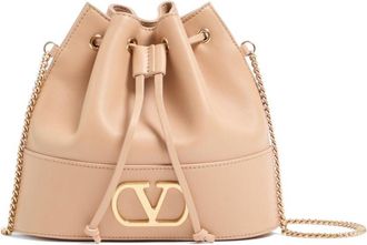 Valentino Garavani Pink VLogo Signature Mini Bucket Bag