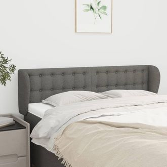 vidaXL Cabecero De Tela Gris Oscuro 147x23x78/88 Cm Vidaxl