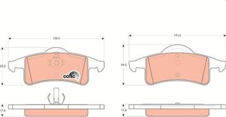 OEM Pastillas De Freno Trasero Gdb4127 Trw