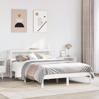 vidaXL Estructura De Cama Sin Colch&oacute;n Madera De Pino Blanca 120x200 Cm Vidaxl