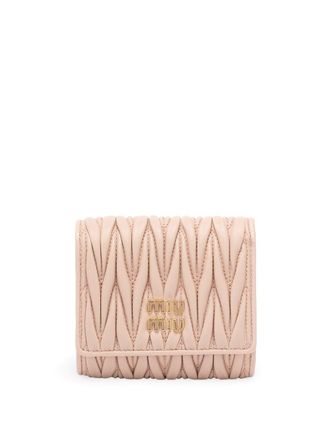 Miu Miu Small Matelass&eacute; Nappa Leather Wallet