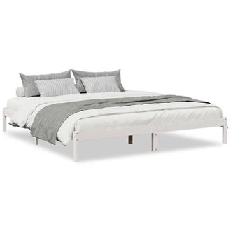 Berkfield Home Extra Long Bed Frame without Mattress White 180x220 cm Solid Wood Pine