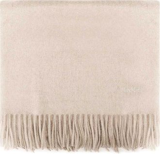 Max Mara Cashmere Stole With Embroidery And Fringes