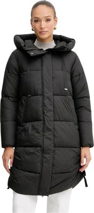 Silvian Heach Merque Padded Coat - Dames - Parka Jassen - Zwart - L - Leer - Jassen