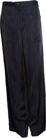 Dries Van Noten Dries van Noten, gestreepte wijde glanzende pantalon