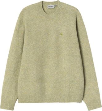 Carhartt Work in Progress Tangled Phlox Sweater - Heren - Ronde hals truien - Groen - S - Wol - Truien & Vesten