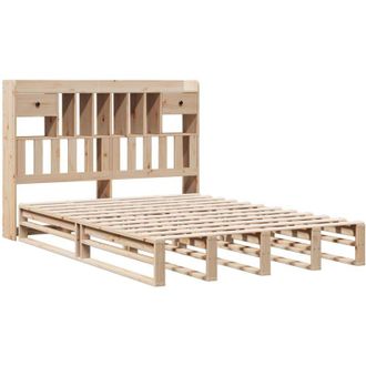 vidaXL Bookcase Bed without Mattress 140x200 cm Solid Wood Pine Vidaxl