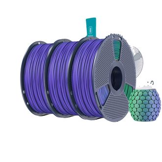 OEM Filamento Para Impresora 3d, Degradado Bicolor, Acabado Mate, Verde P&uacute;rpura