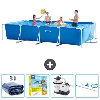 Intex Piscina Con Estructura Rectangular - 450x220x84 Cm - 7-piezas Scb72