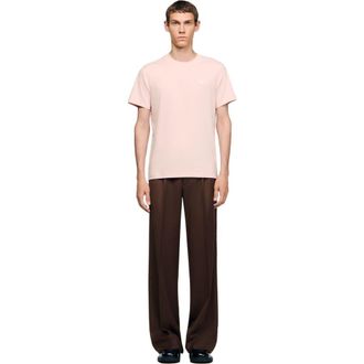 Sandro T-shirt with heart patch in Powder Pink at Nordstrom, Size X-Small