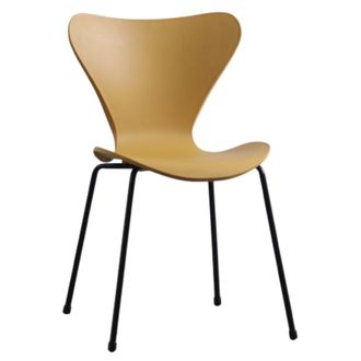 Vintahome Silla de comedor dise&ntilde;o acero y polipropileno amarillo