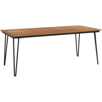 vidaXL Mesa De Jard&iacute;n Con Patas En U Madera Maciza Acacia 200x90x75 Cm Vidaxl