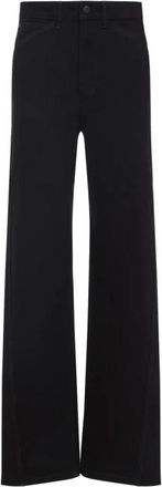 Christophe Lemaire Five Pockets Twisted Pants - Dames - Straight fit broeken - Zwart - S - Katoen - Broeken