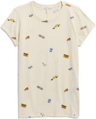 Rag & Bone All Over NYC Patch T-Shirt in Ivory Multi at Nordstrom Rack, Size Xx-Small Regular