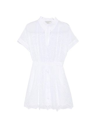 Ermanno Scervino Embroidered Cotton Shirtdress