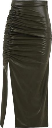 Aniye By Fitted Midi Rok - Dames - Midirokken - Groen - S - Leer - Rokken