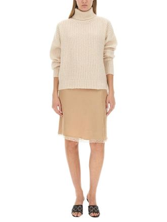 Gucci Silk-Chiffon Skirt - Beige
